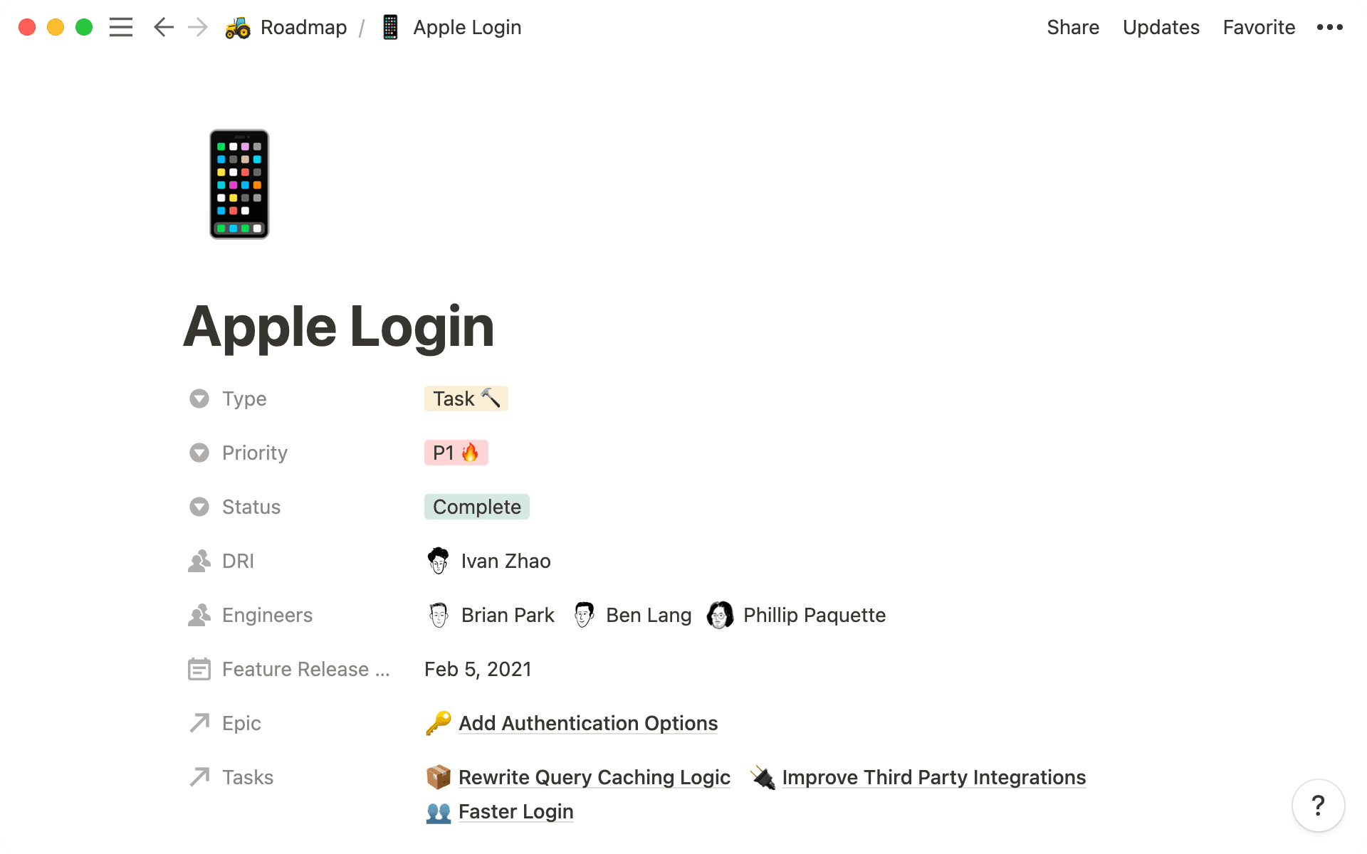 Database properties - hero
