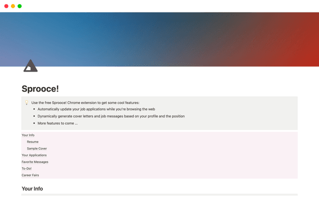 Sprooce! A Job Application Tracker