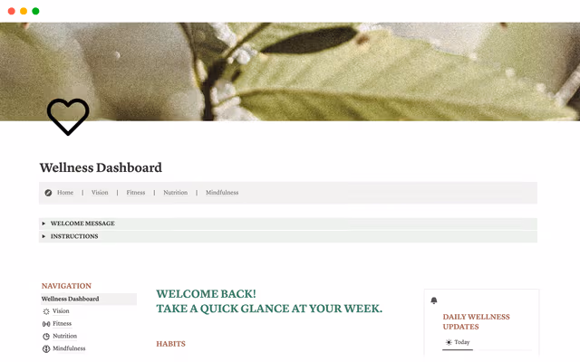 Wellness Dashboard